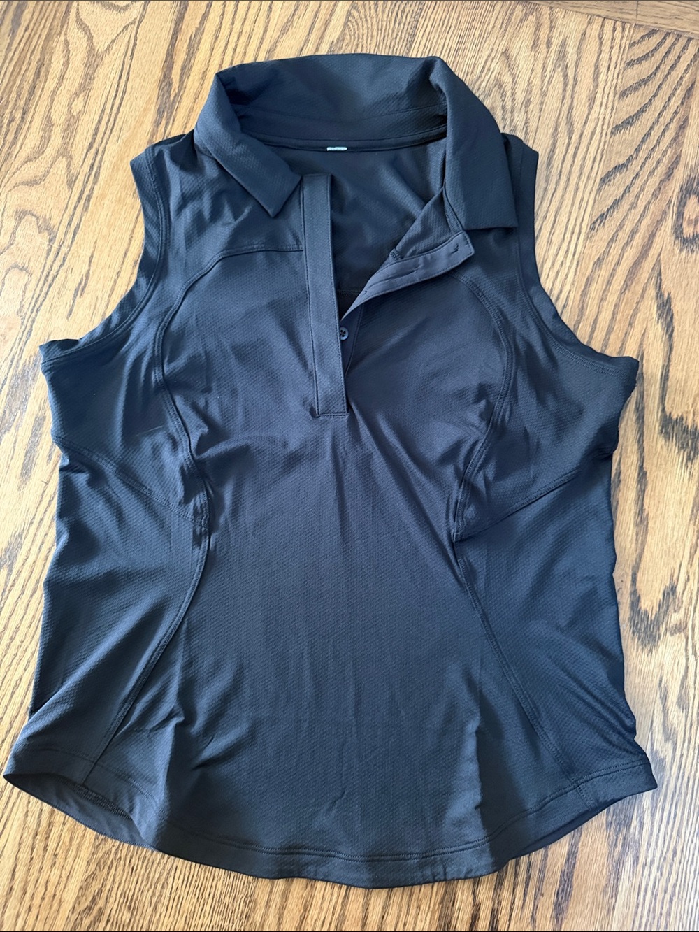 lululemon athletica Sleeveless Black Polo Tank
